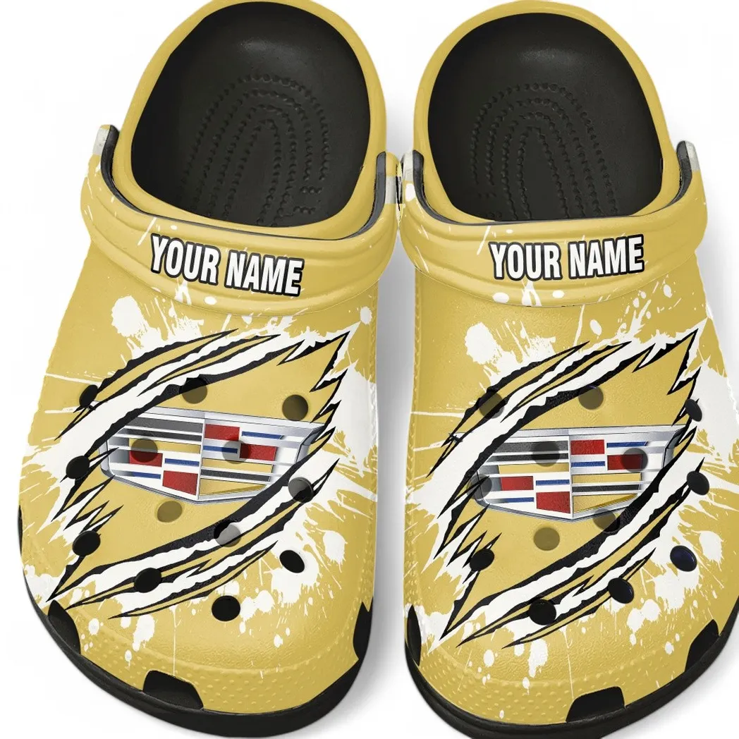 American Luxury Sedan Culture Clog, Stylish All Over Print Lightweight Shoes for Auto Fans and Streetwear Style CAR560 - Black