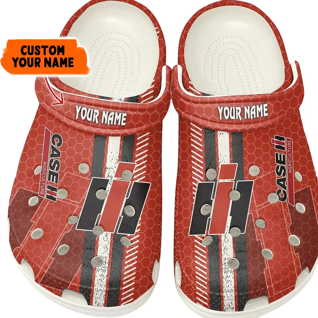 White Custom Plowing Tractor All Over Print Clog, Car Culture Inspired Footwear Gift for Men and Women CAR820