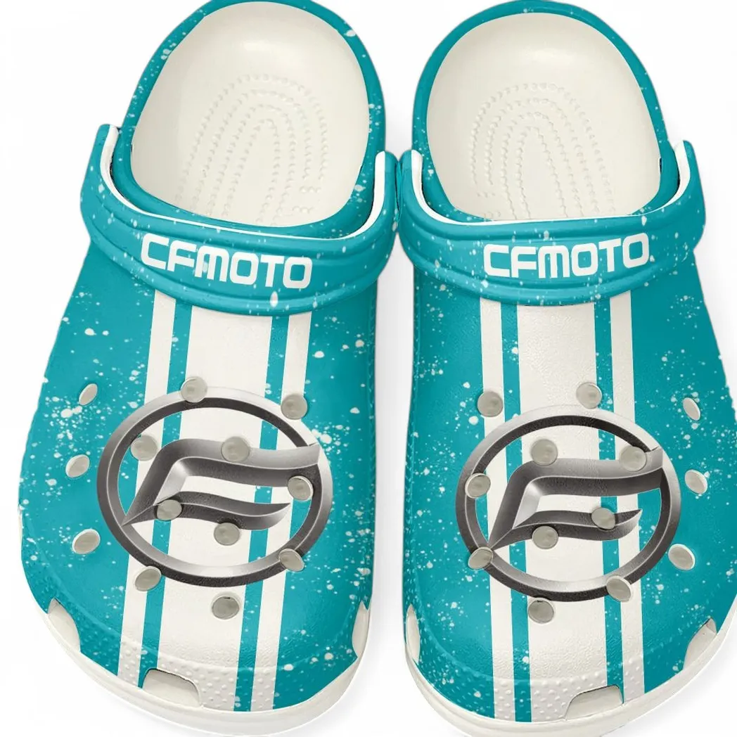 Motor Culture Clog, Stylish All Over Print Lightweight Shoes for Auto Fans and Streetwear Style CAR620 - White