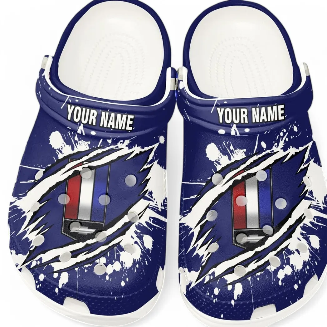 Personalized Muscle Car Design Clog, Full Print Slip-On Footwear Gift for Car Lovers CAR560 - White