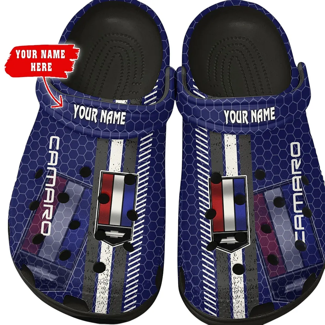 Speed Coupe Lover’s All Over Print Clog, Slip-On Shoes for Daily Comfort and Garage Style CAR820 - Black