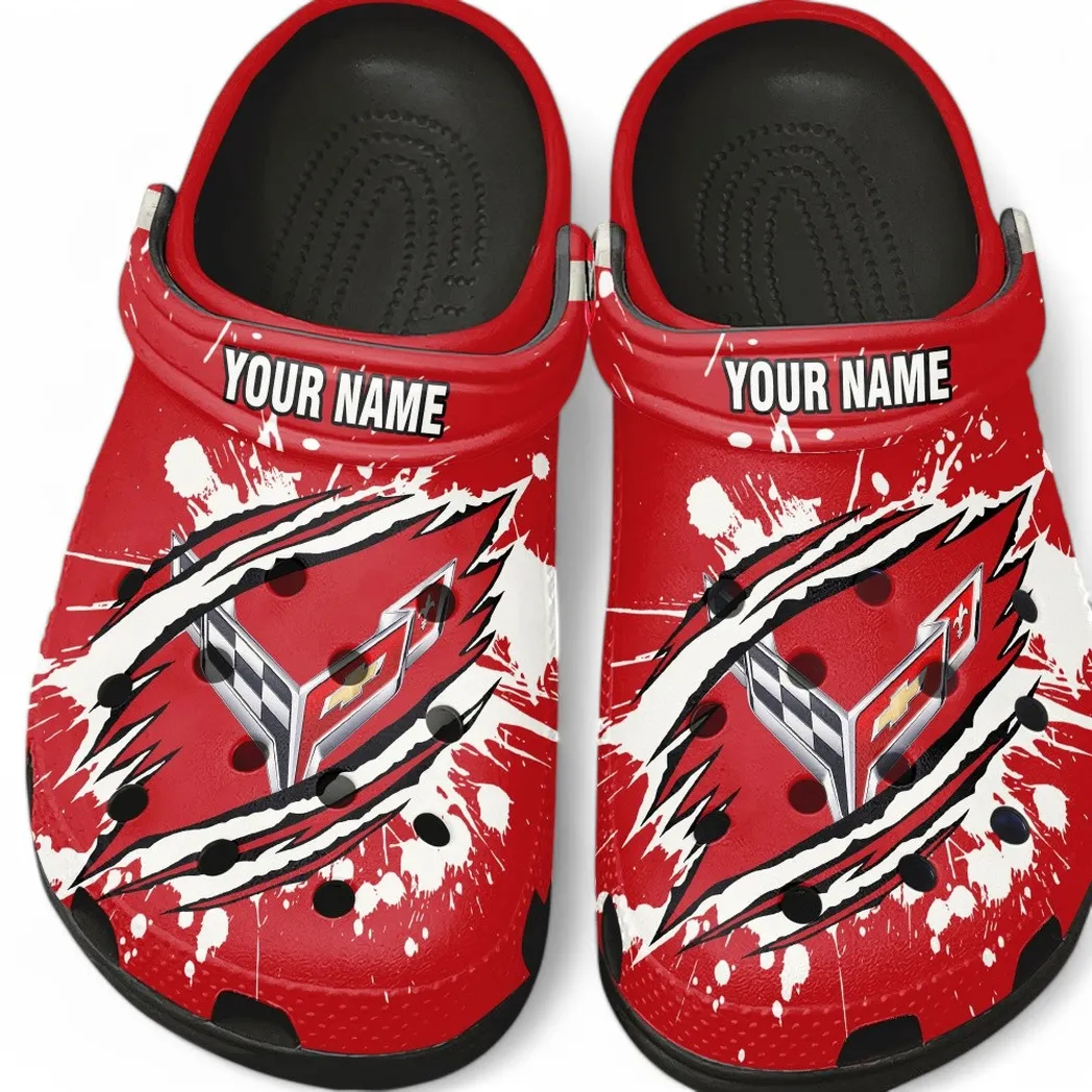 All Over Print Classic Sports Coupe Clog, Automotive Lifestyle Inspired Shoes for Car Enthusiasts CAR560 - Black