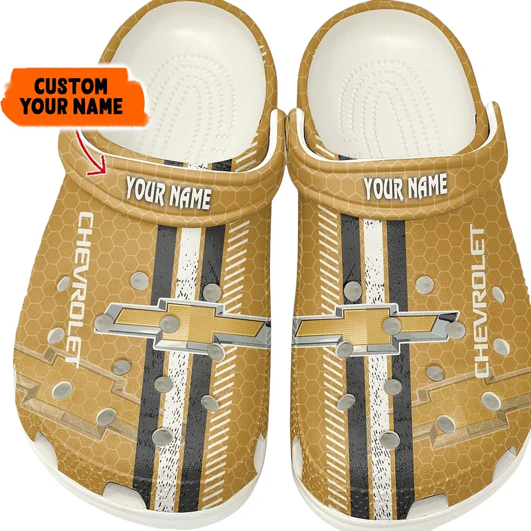 Custom Classic Speedster Inspired Clog All Over Print, Comfortable Slip-On Footwear for Auto Fans CAR820 - White