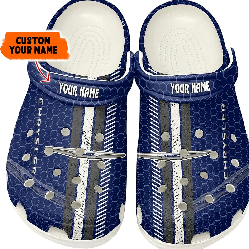 All Over Print Crossover Vehicle Clog, Automotive Lifestyle Inspired Shoes for Car Enthusiasts CAR820 - White