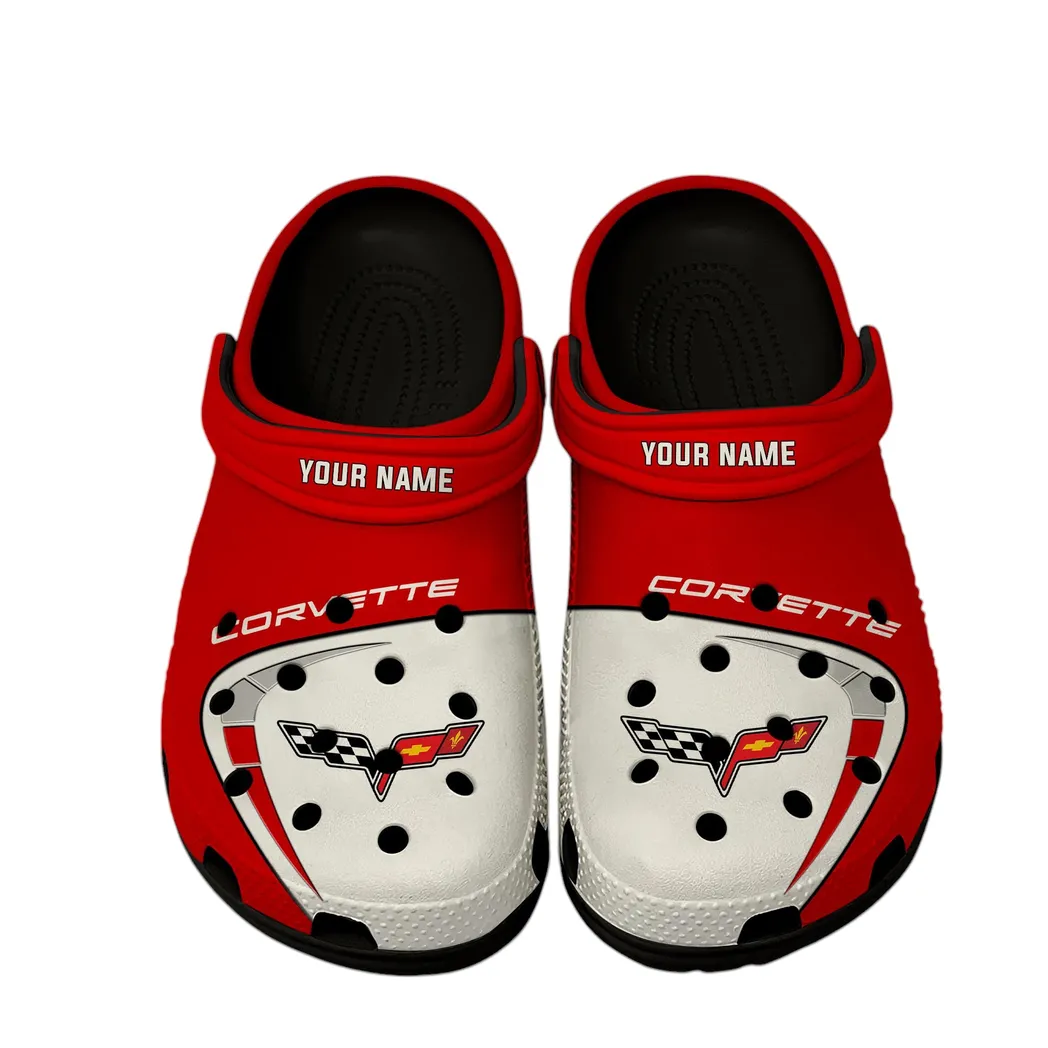 Automotive Theme Classic Muscle Car Clog with Full Print Design, Stylish Everyday Comfort for Car Enthusiasts CAR168 - Black