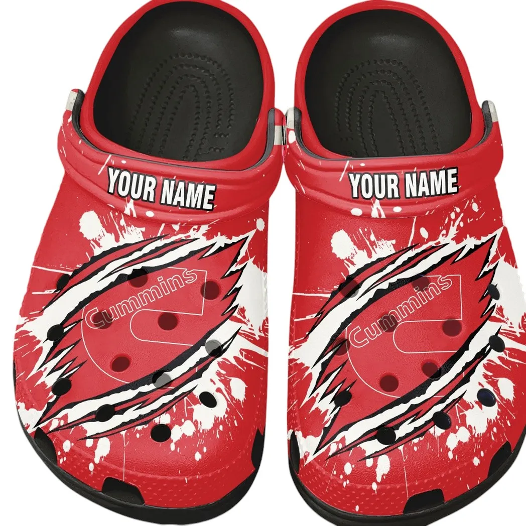 Custom PowerPlus Motors All Over Print Clog, Comfortable Slip-On Shoes for Everyday Wear CAR153 - Black